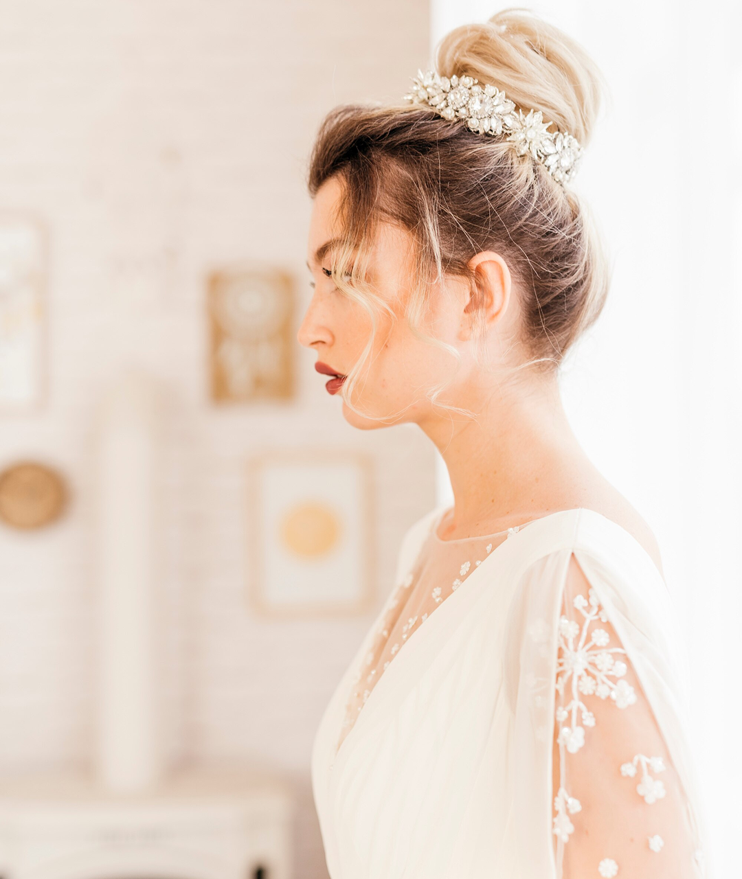 Casquete Olivia floral 01